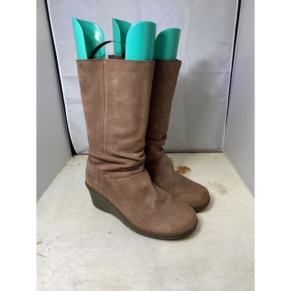 KEEN Shoes - KEEN WOMENS WEDGE BOOTS SZ 7.5 Slip On LIGHT BROWN